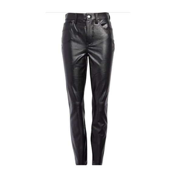 Veronica Beard Womens Black High Rise Faux Leather Ankle Skinny Pants Sz 31 New - Picture 11 of 12